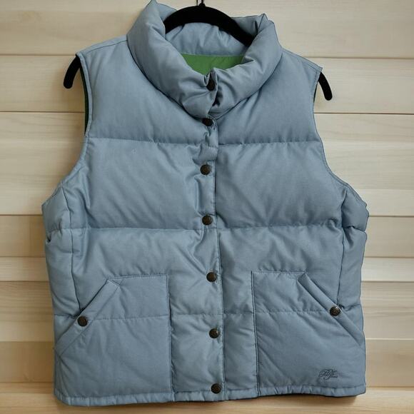 Vintage Polo Ralph Lauren Reversible Puffer Jacket Blue Green - Picture 1 of 6